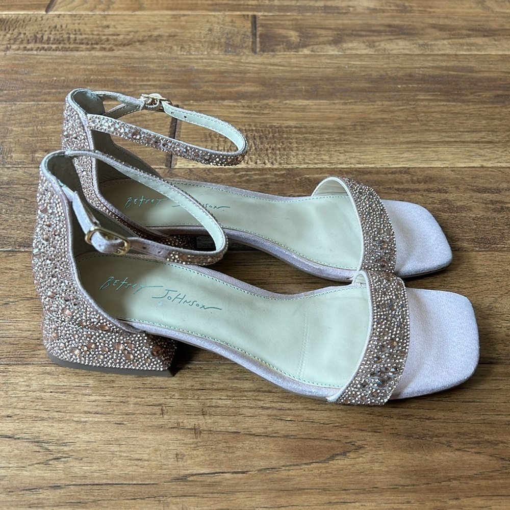 Betsey Johnson Sparkling Beige Heels